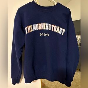 The Morning Toast Navy Crewneck Sweatshirt